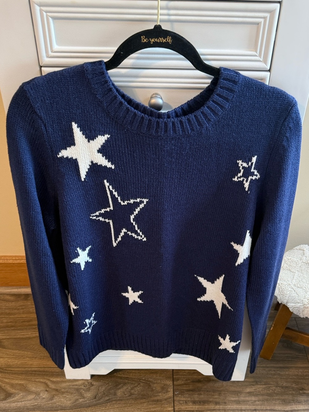 Navy Star Crewneck Sweater